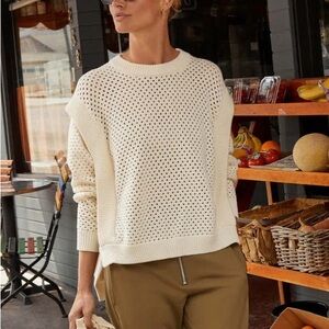Varley Cream Knit Sweater